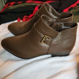 Avery Dark Brown Ankle Booties